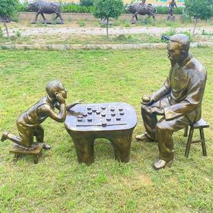 玻璃钢雕塑摆件定制户外大型仿铜人物广场铸铜雕像园林景观落地