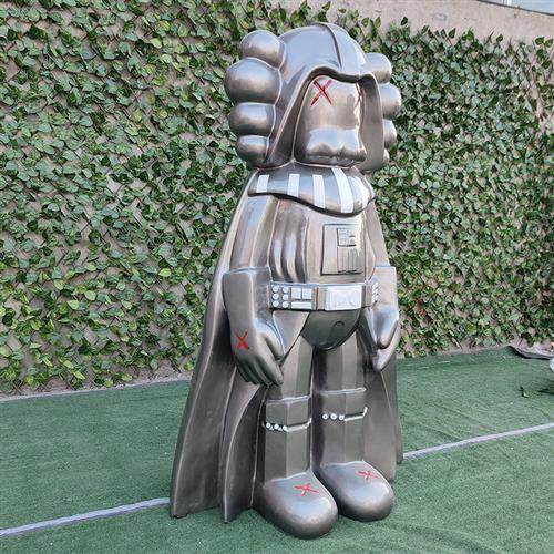 网红卡瓦斯kaws公仔雕塑大摆件玻璃钢商场店面客厅潮流美陈装饰品