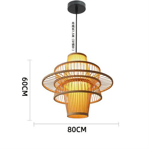 竹编灯日式客厅餐厅卧室灯笼民宿客房火锅店茶室中式禅意竹编吊灯