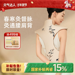 元气达人龙骨灸艾草热敷包肩颈督脉贴背部家用艾灸电加热疏通神器