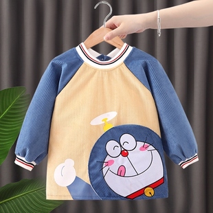 秋冬女孩防脏吃饭幼儿小孩围嘴儿童罩子衣女童男童衣服罩男宝宝婴