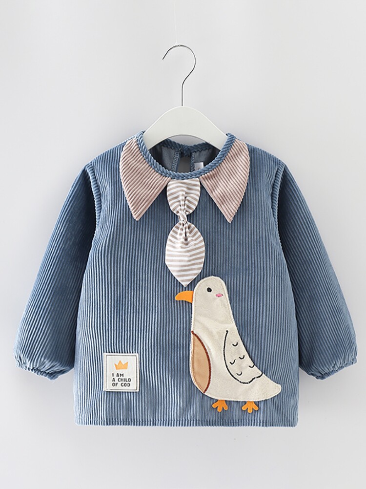 宝宝灶衣长袖儿童罩衣防水吃饭衣小孩围裙反穿衣男童婴儿护衣秋冬