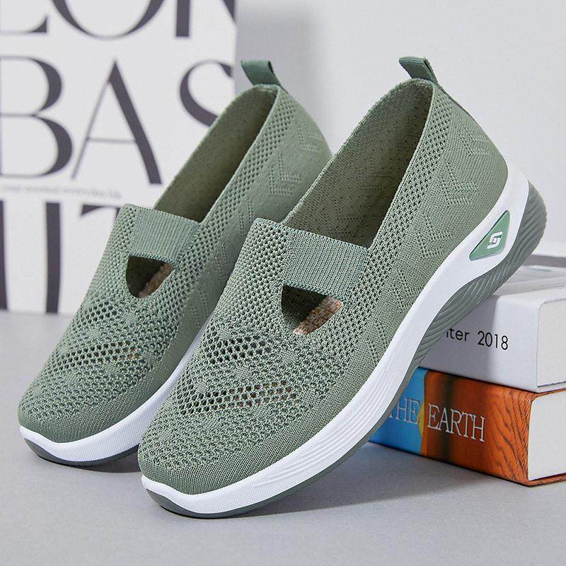 2025新款女鞋透气飞织 鞋软底轻便运动鞋女款妈妈休闲 鞋飞织网面,女鞋,网面鞋,淘宝优惠券,粉丝福利购,淘宝优惠卷