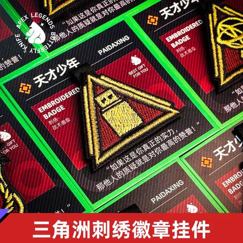 天才少年魔术贴刺绣徽章