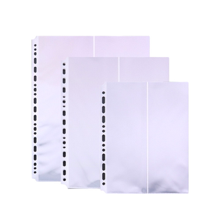 A4高清内页竖分格内页袋B5/A5集邮册机票电影票竖格上装收藏册专辑镭射票明星手幅收纳册多格高透分隔竖款袋