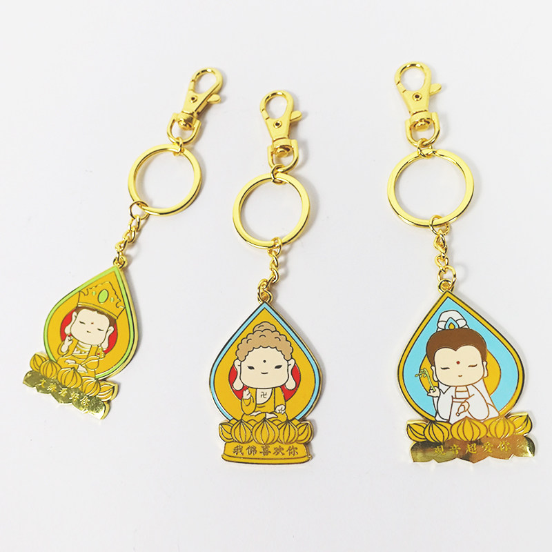 西子猫猫卡通钥匙扣可爱创意观音文殊合金属礼品挂饰现货