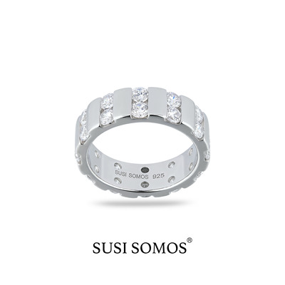 SUSISOMOS女银镀金甜美御姐排戒