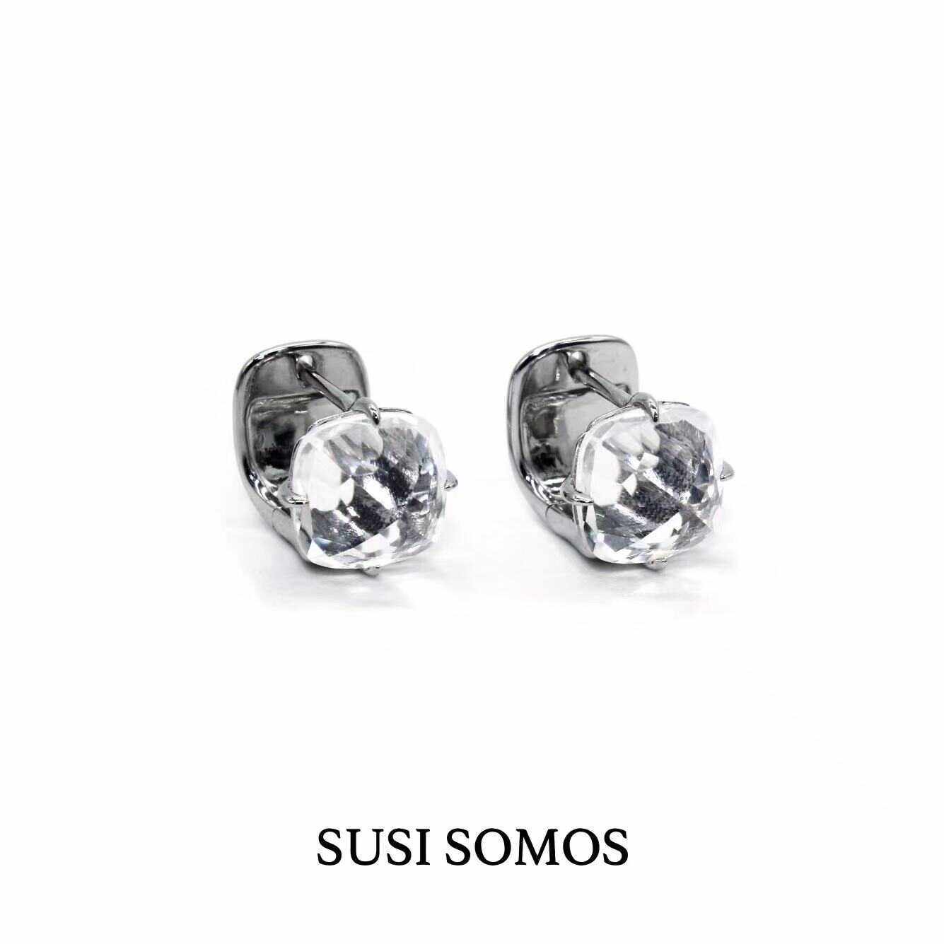 SUSISOMOS水晶耳环李斯丹妮同款