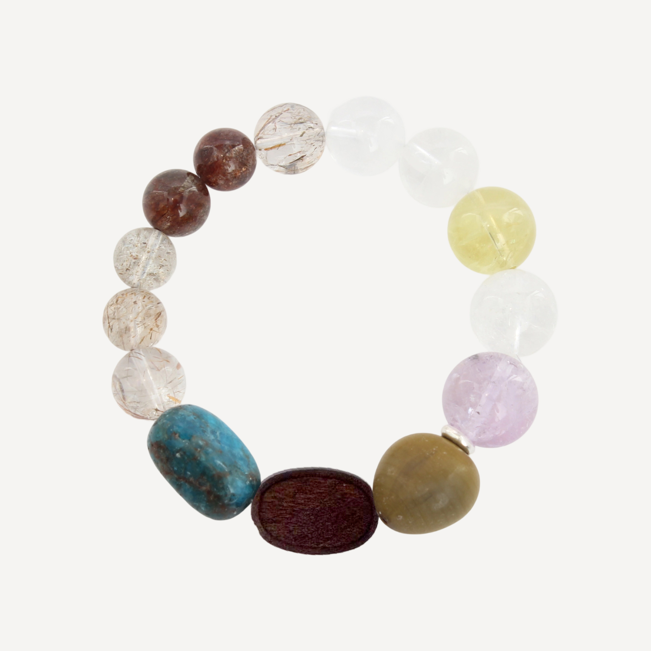 SUSISOMOS小众白阿塞紫水晶手串