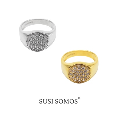 羅蛋皮同款情侣戒指满镶复古时髦