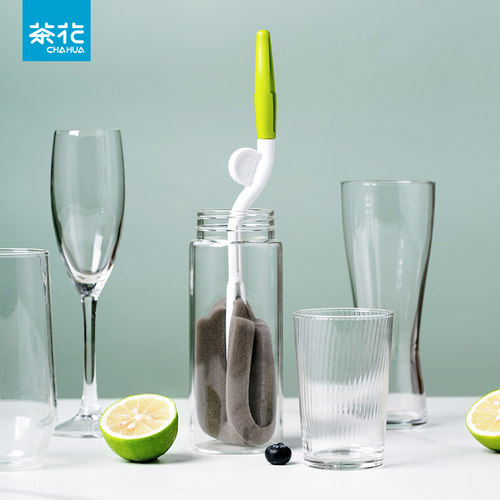 茶花旋转海绵杯刷奶瓶刷清洁刷