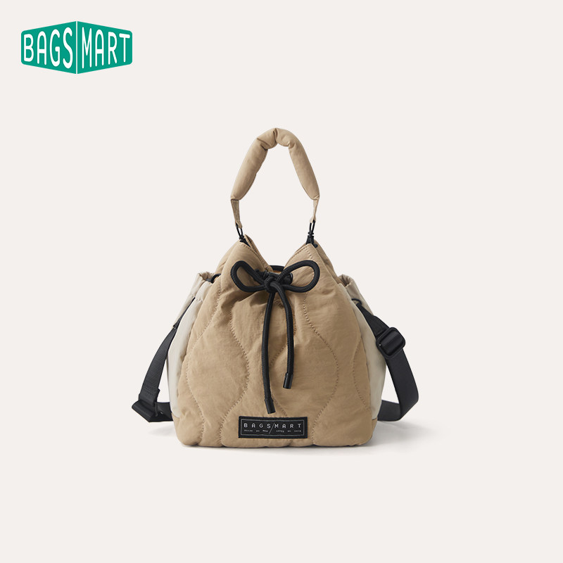 bagsmart水桶包通勤百搭单肩斜挎包收纳小包旅游时尚手提包菜篮子 - bagsmart旗舰店