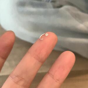 正品S999纯银耳骨钉耳钉女睡觉免