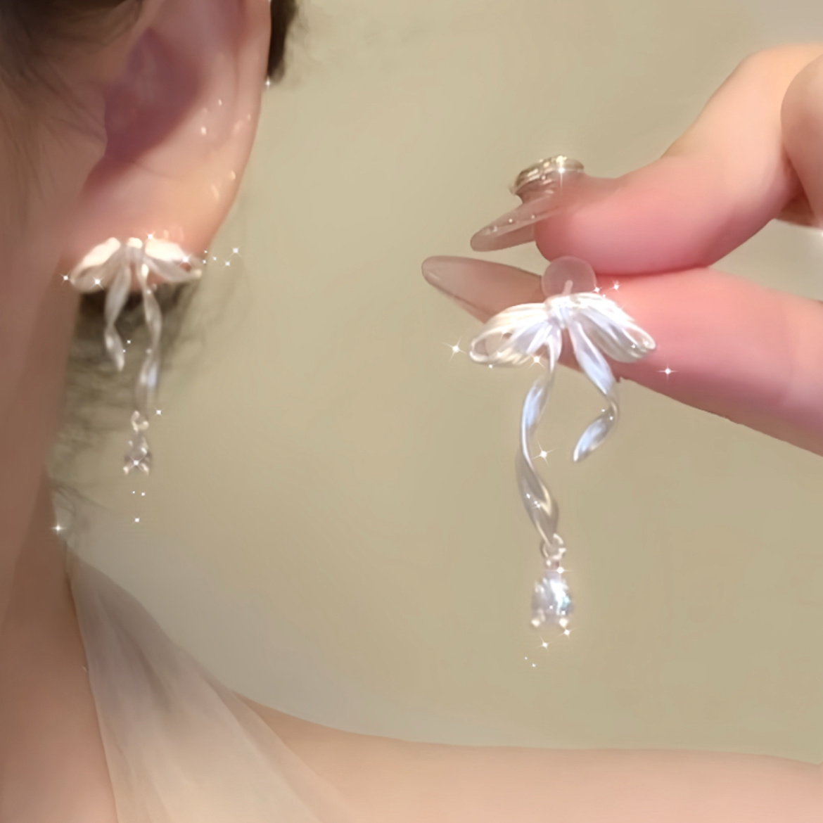 「甜梦芭蕾」少女感蝴蝶结甜美925银耳环女精致无耳洞蚊香盘耳夹,饰品/流行首饰/时尚饰品新,耳钉,淘宝优惠券,粉丝福利购,淘宝优惠卷