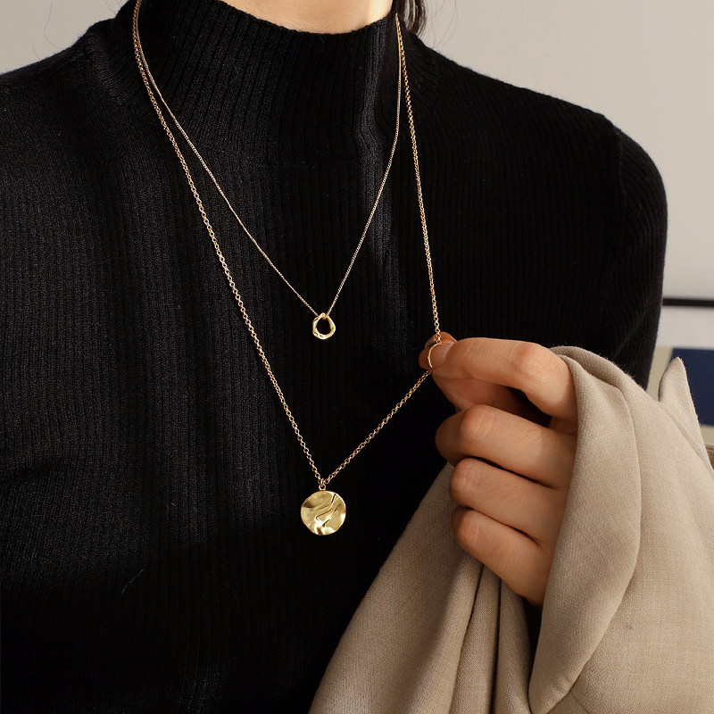 简约不规则毛衣链秋冬新款颈链百搭个性长款饰品女高级感项链配饰