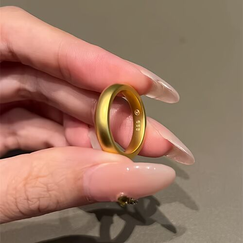 古法泥鳅背戒指黄金仿真仿金戒指