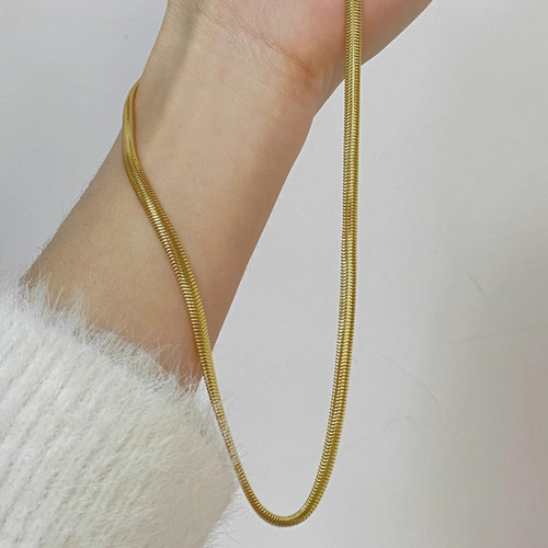 蛇骨链钛钢项链女不掉色项链