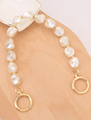 2023巴洛克珍珠个性 链条手提不规则珍珠包链手机壳珍珠链小众ins