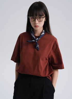 WHIMIN W02多色基础款刺绣LOGO短袖T恤男女同款