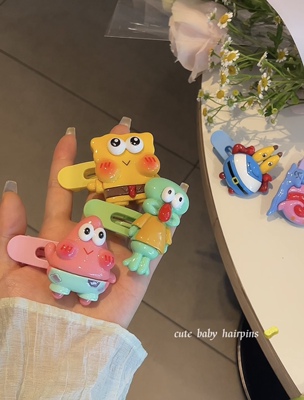 海绵宝宝树脂发夹可爱风卡通