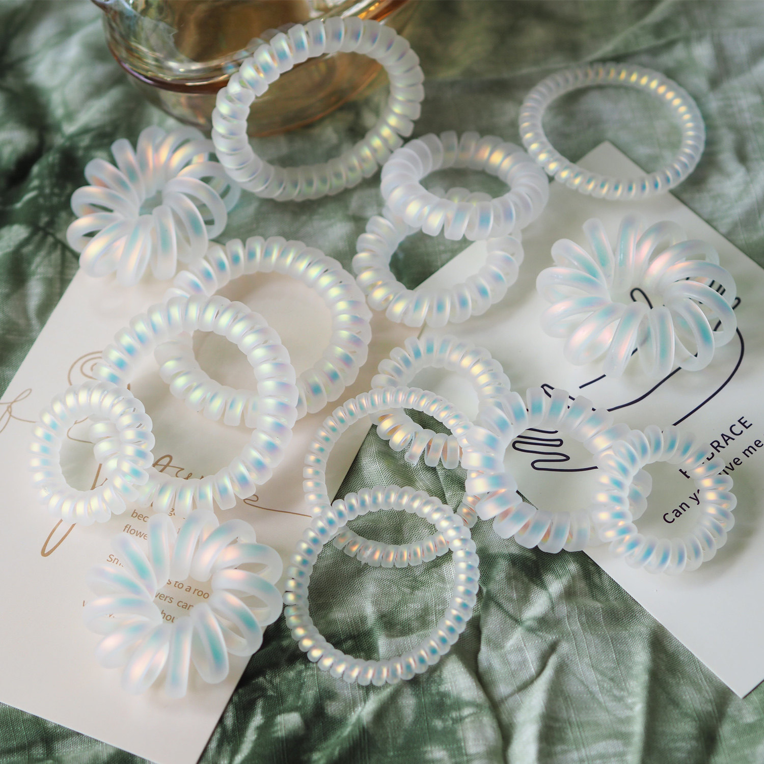 电话线发圈树脂ins无痕扎马尾