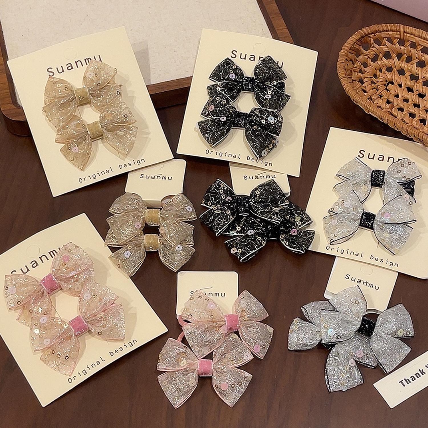 儿童公主蝴蝶结发夹不伤发