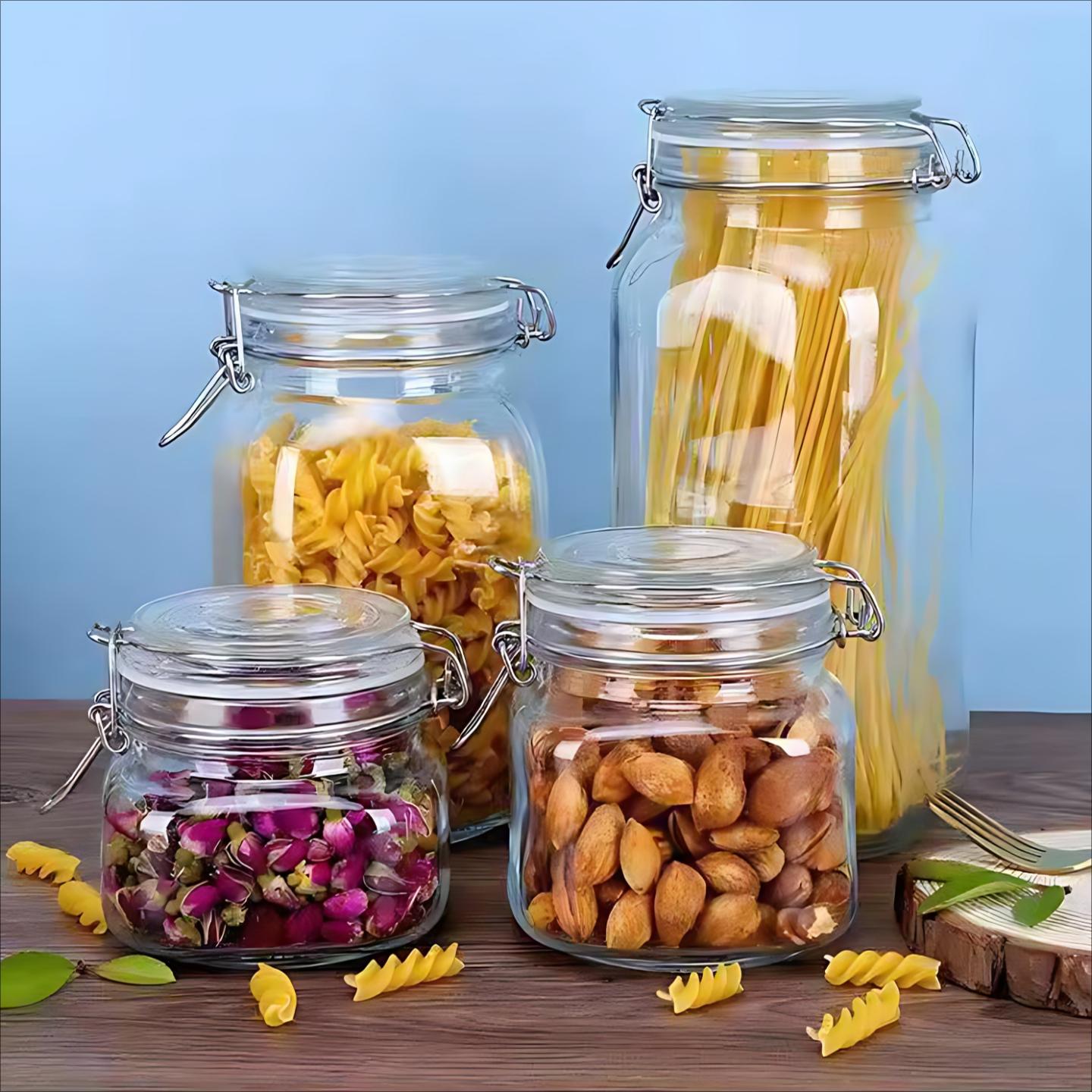 玻璃密封罐卡扣储物罐耐高温大号