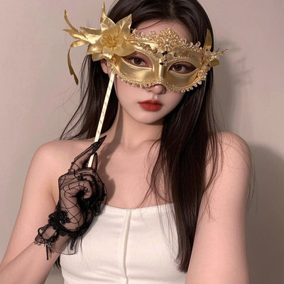 花朵面具假面装扮年会舞会面罩