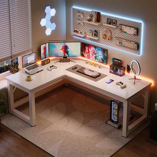 转角电脑桌台式 电竞桌子家用L型书桌卧室学习桌简约办公桌工作台