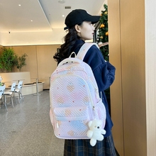 女生书包高颜值高质感耐脏双肩背包大学生2025新款高中生书包女学生初中大容量设计感大学小众双肩结实耐用