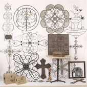 饰道具 复古做旧铁艺铸铁壁饰挂件民宿酒吧餐厅装 孤品大集合 美式