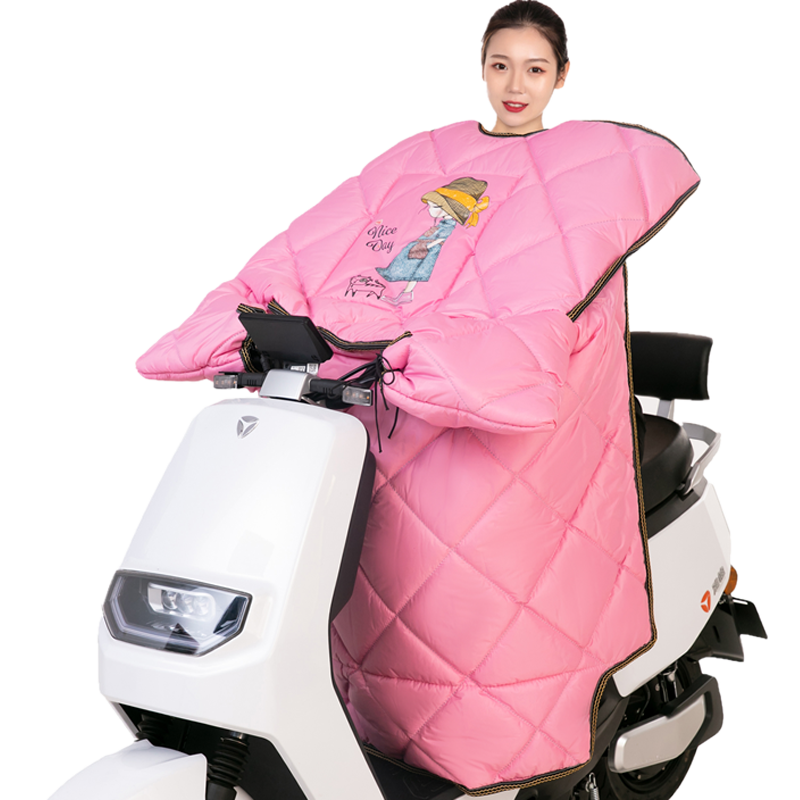 電動車擋風被冬季加絨春秋摩托車電瓶車防水春秋防風罩薄分體小款
