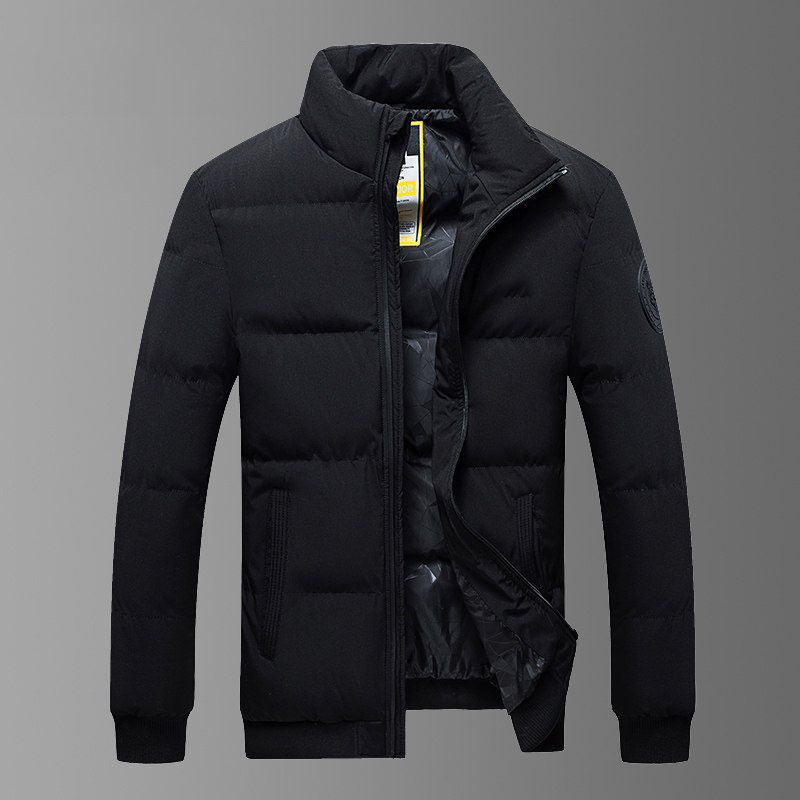 BRAND DOWN JACKET MENS 2024 NEW AUTUMN AND WINTER THICKENED WARM COTTON JACKET PLUS SIZE STAND COLLAR CASUAL JACKET TREND