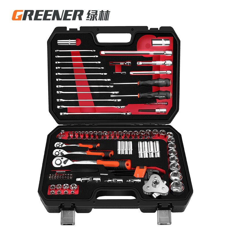 绿林（GREENER）汽车维修工具套装套筒组合扳手工具多功能汽修小