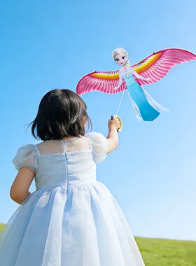 艾莎公主风筝儿童手持微风易飞