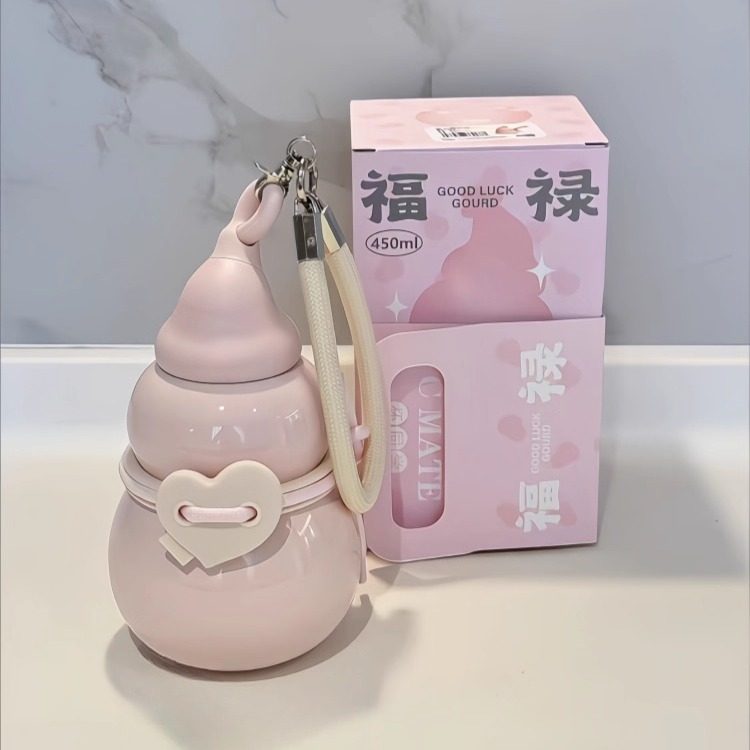 【入秋的第一个杯子】女生葫芦保温杯随手杯高颜值可爱送女友礼物,餐饮具,随手杯,淘宝优惠券,粉丝福利购,淘宝优惠卷