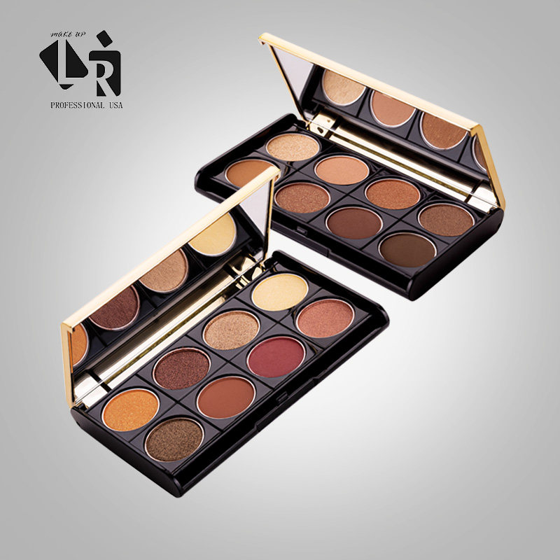 LR百搭八色眼影盘ins初学者眼影刷便携小巧彩妆百媚八色眼影套装