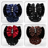 职业发网韩式 职业女头花蝴蝶结带钻酒店空姐银行护士头花妞吖饰品