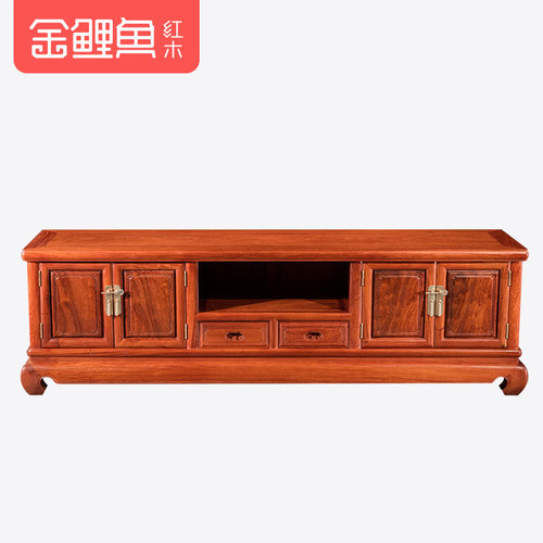 金鲤鱼缅甸花梨电视柜