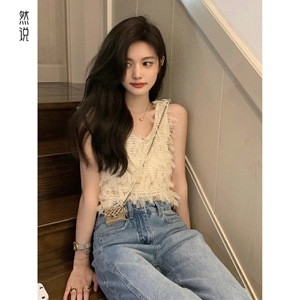 法式雪纺小香风无袖衬衫上衣女夏季高级设计感小众小个子背心吊带