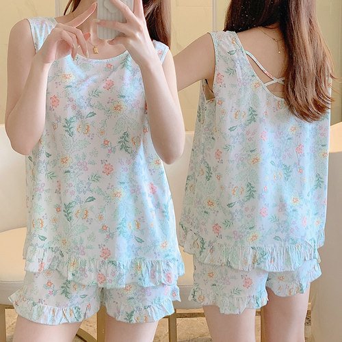 棉绸睡衣女空调家居服