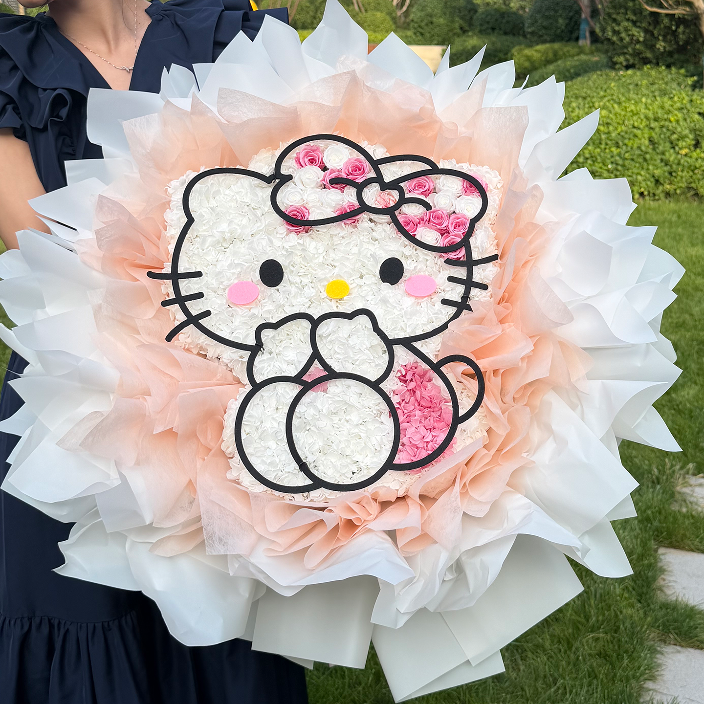 生日礼物女生kitty玩偶花束送闺蜜女朋友高级感实用情人节永生花