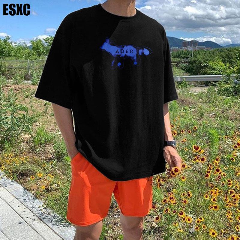 ADER ERROR泼墨小狐狸FOG高街宽松韩版男士短袖T恤夏季潮流女