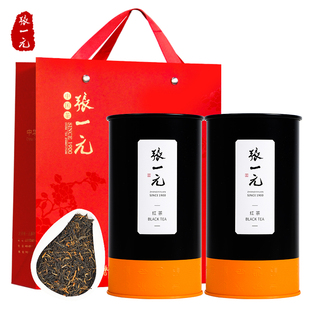 张一元茶叶特级云南红茶浓香型滇红200g(100g*2罐)大树工夫红茶