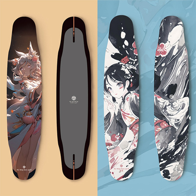 战翼长板EVO圣兔雨墨舞板女滑板