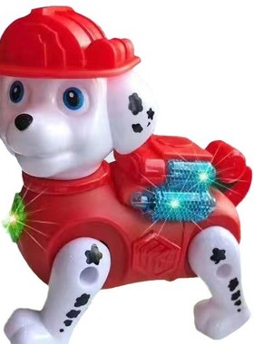 网红电动牵绳狗狗会走路灯光音乐地摊热卖男孩礼物汪汪玩具