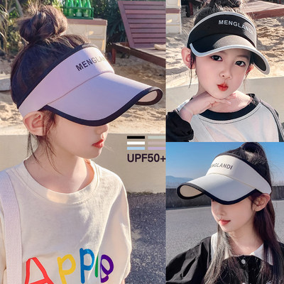 夏季亲子空顶防晒鸭舌帽UPF50+