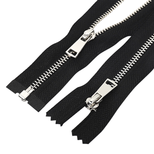 3号金属拉链衣服开口外套夹克包包口袋黑白拉锁拉链头开尾铜拉链