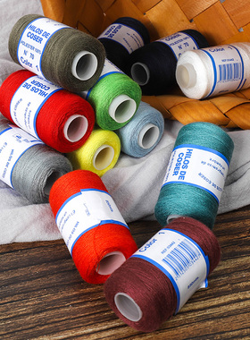 缝纫机线家用402缝衣服的线黑白色涤纶细线彩色线针线12色手缝线