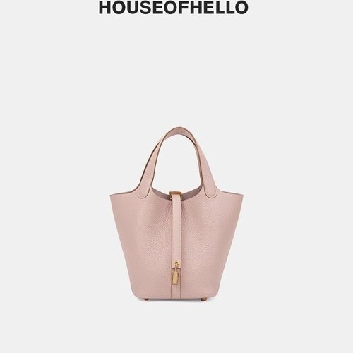 HOUSEOFHELLO牛皮菜篮子水桶包